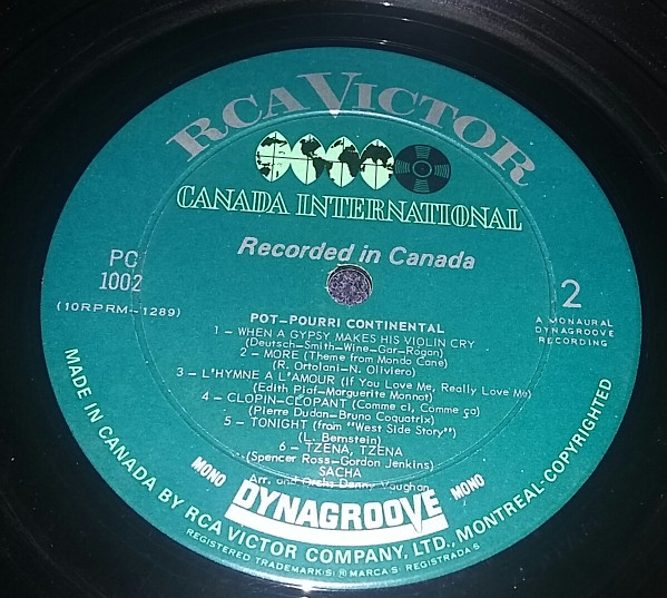 Sacha - Pot-Pourri Continental | RCA Victor (PCS-1002) - 4 Sacha - Pot-Pourri Continental | RCA Victor (PCS-1002) - 4