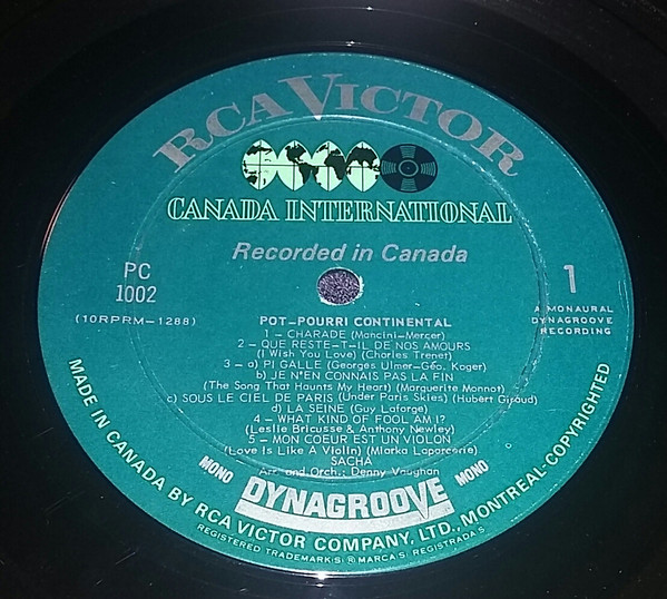 Sacha - Pot-Pourri Continental | RCA Victor (PCS-1002) - 3 Sacha - Pot-Pourri Continental | RCA Victor (PCS-1002) - 3