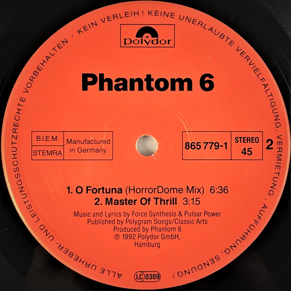 Phantom 6 - O-Fortuna | Polydor (865 779-1) - 4