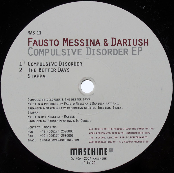 Fausto Messina & Dariush - Compulsive Disorder EP | Maschine (MAS 11) - 2