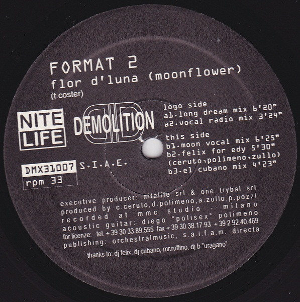 Format 2 - Flor D'Luna (Moonflower) | Demolition Records (DMX31007)
