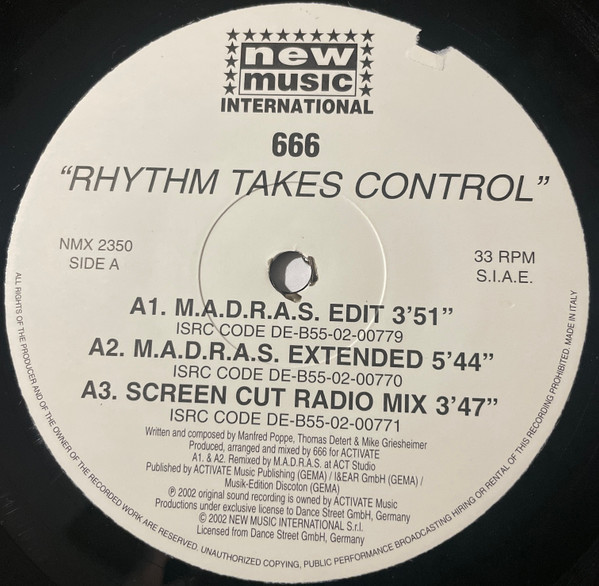 666 - Rhythm Takes Control | New Music International (NMX 2350) - 3