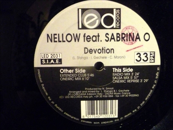 Nellow Feat. Sabrina O - Devotion | LED Records (LED 2031) - 3 Nellow Feat. Sabrina O - Devotion | LED Records (LED 2031) - 3