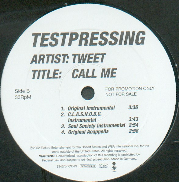 Tweet - Call Me | Elektra (2346/pr 03379) - 2
