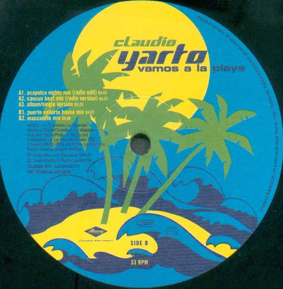 Claudio Yarto - Vamos A La Playa | Mercury (VAMOS 001) - 2 Claudio Yarto - Vamos A La Playa | Mercury (VAMOS 001) - 2