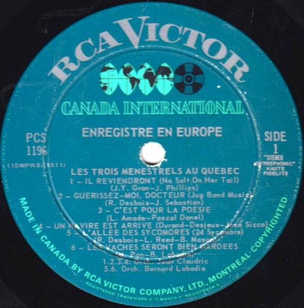 Les 3 Ménestrels - Les 3 Ménestrels Au Québec | RCA Victor (PCS-1196) - 3