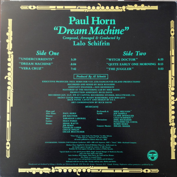 Paul Horn - Dream Machine | Mushroom Records (MRS-5010) - 2 Paul Horn - Dream Machine | Mushroom Records (MRS-5010) - 2