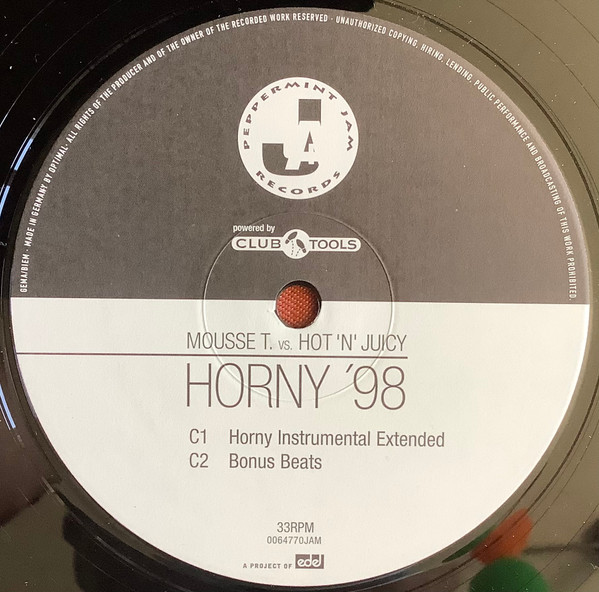 Mousse T. vs. Hot 'N' Juicy - Horny '98 | Peppermint Jam (0064770JAM) - 6