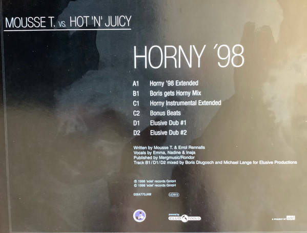 Mousse T. vs. Hot 'N' Juicy - Horny '98 | Peppermint Jam (0064770JAM) - 3