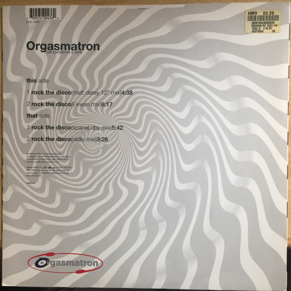 Orgasmatron - Rock The Disco | MCA Records (MCST 40043) - 2
