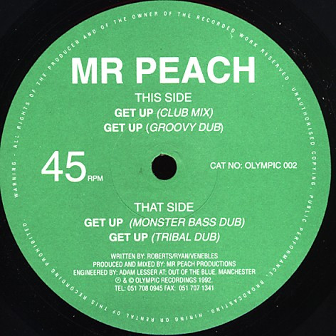 Mr. Peach - Get Up | Olympic Recordings (OLYMPIC 002)