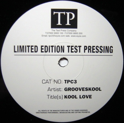Grooveskool - Kool Love | The Test Press Company (TPC 3) - main