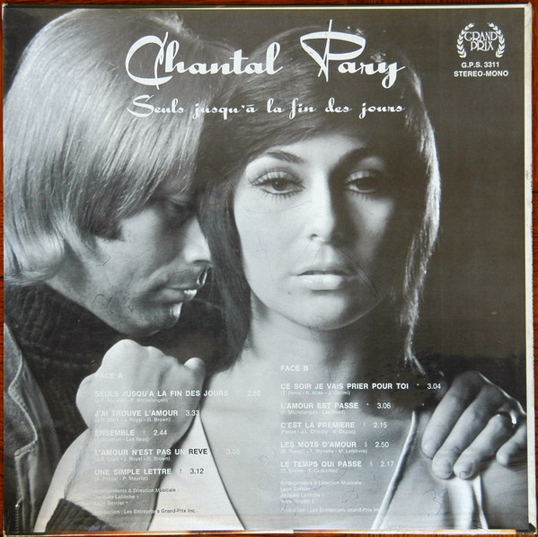 Chantal Pary - Seuls Jusqu'à La Fin Des Jours | Grand Prix (GPS-3311) - 2 Chantal Pary - Seuls Jusqu'à La Fin Des Jours | Grand Prix (GPS-3311) - 2