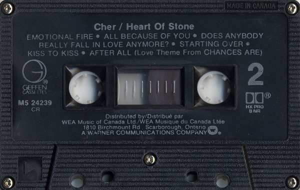 Cher - Heart Of Stone | Geffen Records (M5 24239) - 4 Cher - Heart Of Stone | Geffen Records (M5 24239) - 4