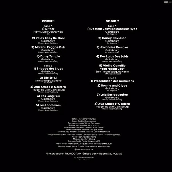 Serge Gainsbourg - Enregistrement Public Au Théâtre Le Palace | Philips (6681 013) - 5