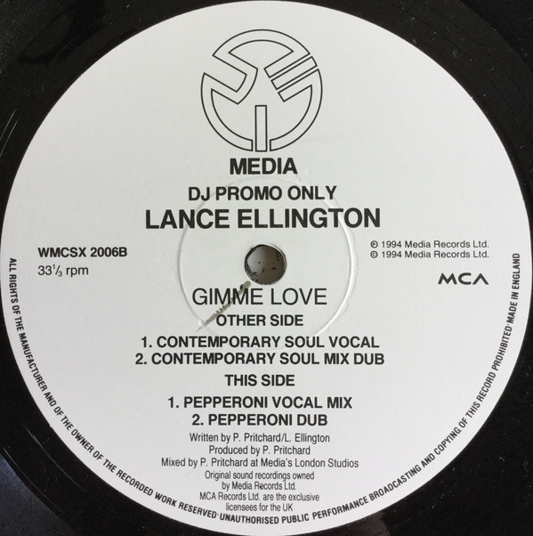 Lance Ellington - Gimme Love | MCA Records (WMCSX 2006) - main Lance Ellington - Gimme Love | MCA Records (WMCSX 2006) - main