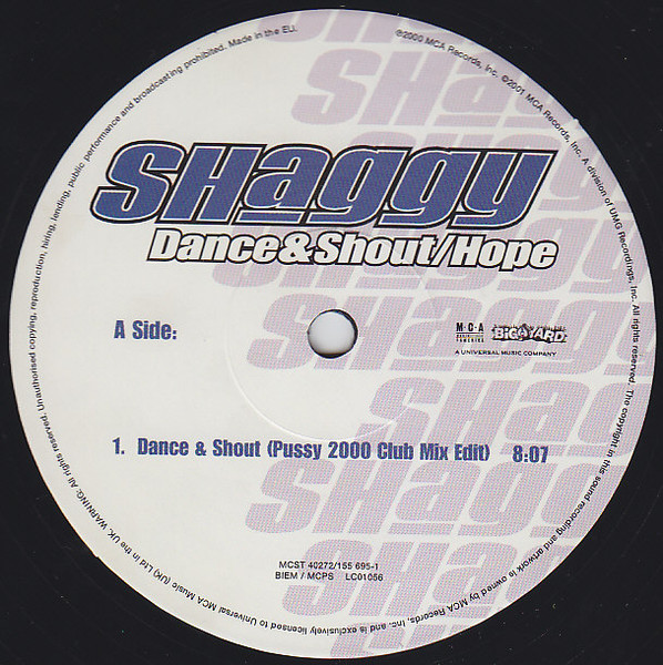 Shaggy - Dance & Shout / Hope | MCA Records (MCST 40272) - 2 Shaggy - Dance & Shout / Hope | MCA Records (MCST 40272) - 2