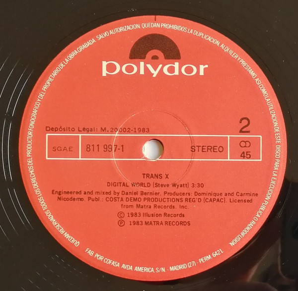 Trans-X - Living On A Video = Viviendo En Un Video / Digital World | Polydor (811 997-1) - 4
