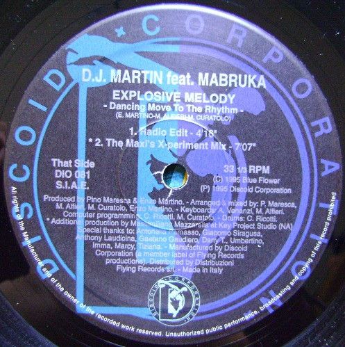 DJ Martin Feat. Mabruka - Explosive Melody (Dancing Move To The Rhythm) | Discoid Corporation (DIO 081) - 4