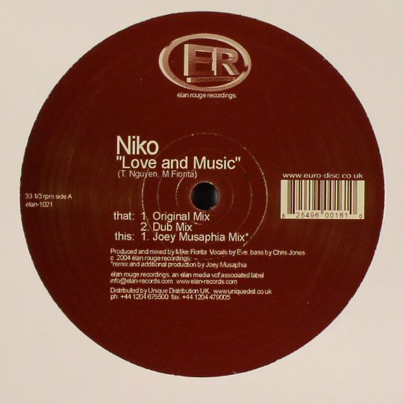 Niko - Love & Music | Elan Records (ELAN 1021)