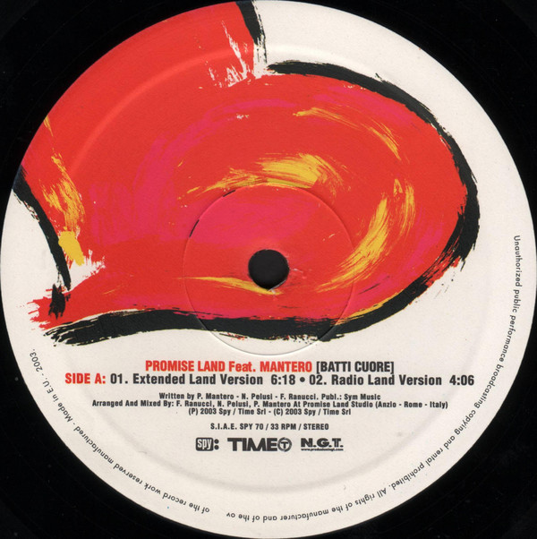 Promiseland Feat. Paolo Mantero - Batticuore | Spy Rec (SPY 70) - 3