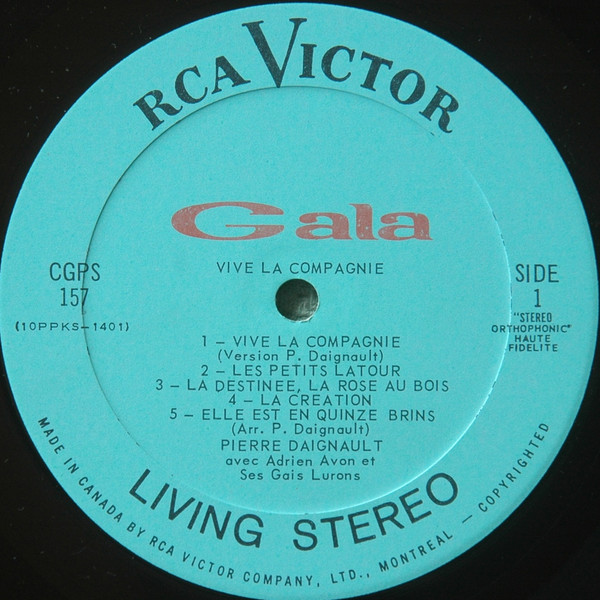 Pierre Daignault - Vive La Compagnie | RCA Victor (CGPS-157) - 3