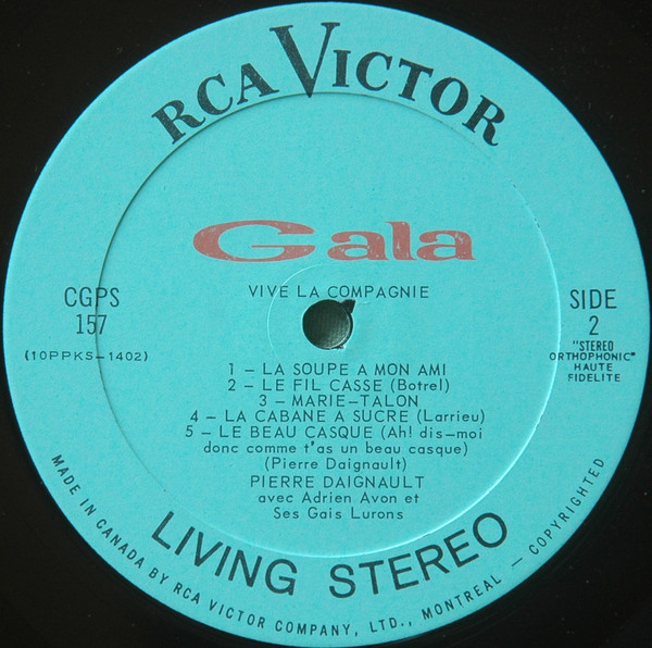 Pierre Daignault - Vive La Compagnie | RCA Victor (CGPS-157) - 4