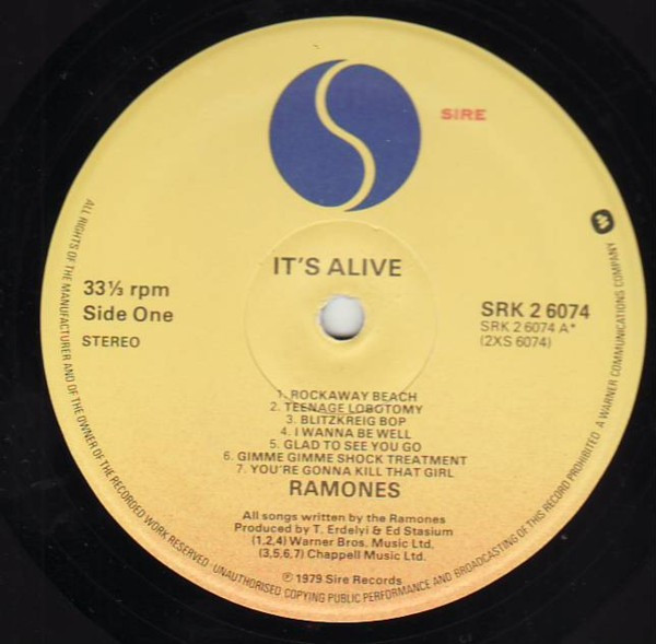 Ramones - It's Alive | Sire (SRK2 6074) - 4