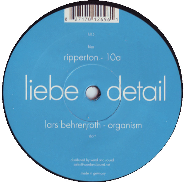 Lars Behrenroth / Ripperton - Organism / 10a | liebe*detail (ld15) - main