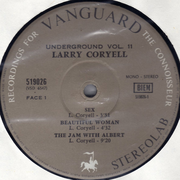 Larry Coryell - Underground Vol. 11 | Vanguard (519 026) - 3 Larry Coryell - Underground Vol. 11 | Vanguard (519 026) - 3