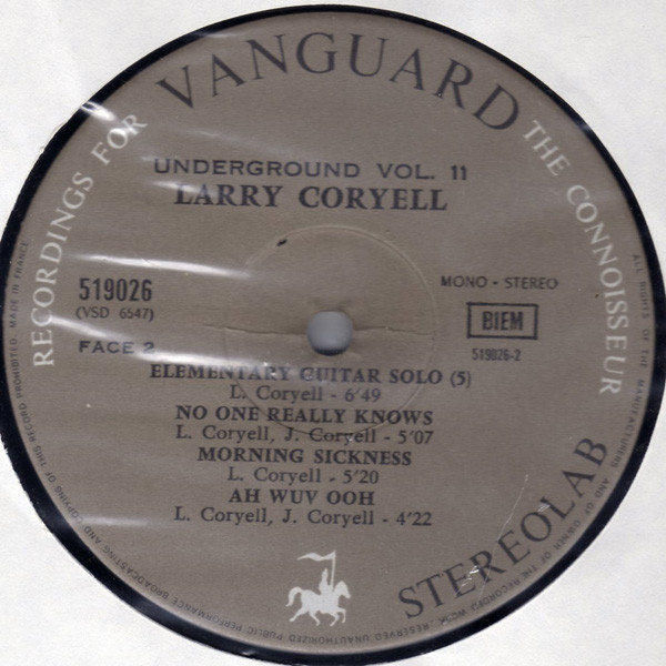 Larry Coryell - Underground Vol. 11 | Vanguard (519 026) - 4 Larry Coryell - Underground Vol. 11 | Vanguard (519 026) - 4
