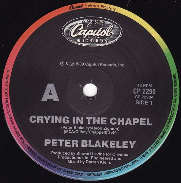 Peter Blakeley - Crying In The Chapel | Capitol Records (CP 2290) - 2 Peter Blakeley - Crying In The Chapel | Capitol Records (CP 2290) - 2