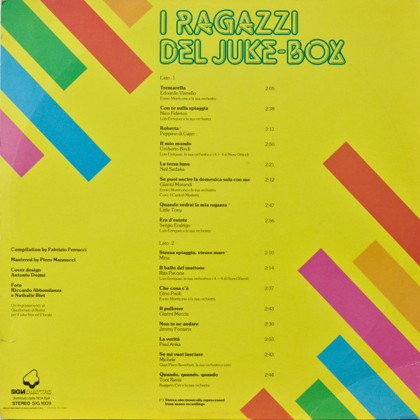 Various - I Ragazzi Del Juke-Box | Sigla Quattro (SIG 1009) - 2 Various - I Ragazzi Del Juke-Box | Sigla Quattro (SIG 1009) - 2