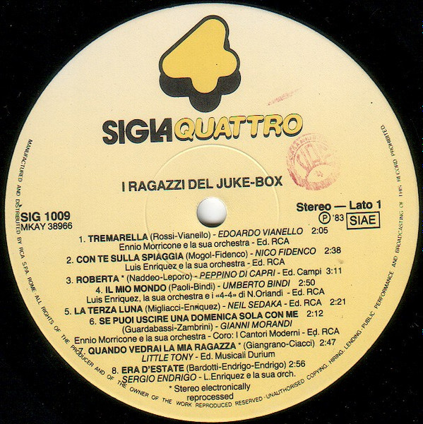 Various - I Ragazzi Del Juke-Box | Sigla Quattro (SIG 1009) - 3 Various - I Ragazzi Del Juke-Box | Sigla Quattro (SIG 1009) - 3