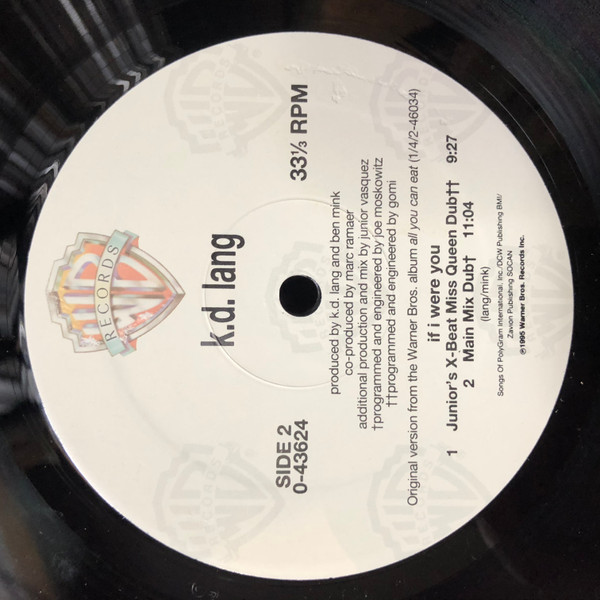 k.d. lang - If I Were You | Warner Bros. Records (9 43624-0) - 2 k.d. lang - If I Were You | Warner Bros. Records (9 43624-0) - 2
