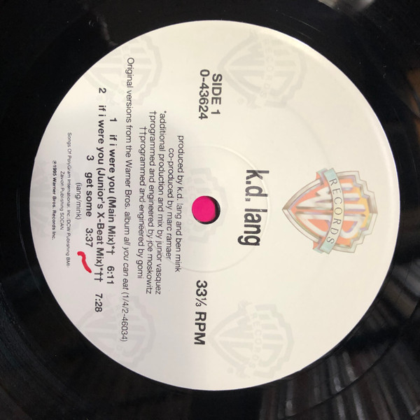k.d. lang - If I Were You | Warner Bros. Records (9 43624-0) - 3 k.d. lang - If I Were You | Warner Bros. Records (9 43624-0) - 3