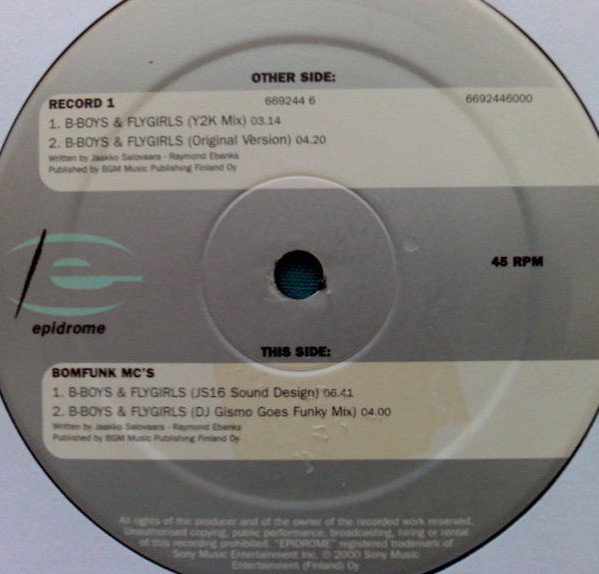 Bomfunk MC's - B-Boys & Flygirls | Epidrome (EPD 669244 6) - main
