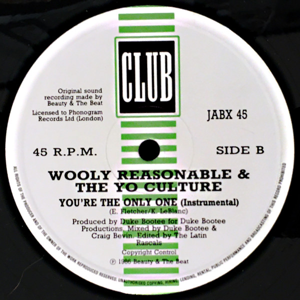 Wooly Reasonable & The Yo Culture - You're The Only One | Club (JABX 45) - 4