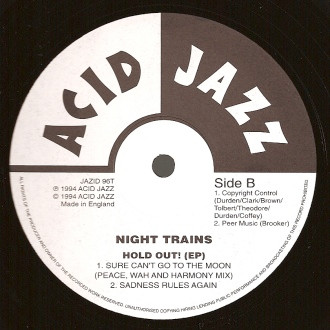 Night Trains - Hold Out! E.P. | Acid Jazz (JAZID 96T) - 4 Night Trains - Hold Out! E.P. | Acid Jazz (JAZID 96T) - 4