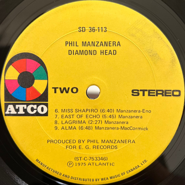 Phil Manzanera - Diamond Head | ATCO Records (SD 36-113) - 4