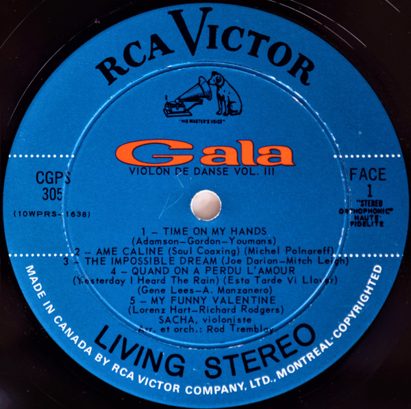 Sacha - Violon De Danse, Vol.III | RCA Victor (CGPS-305) - 3 Sacha - Violon De Danse, Vol.III | RCA Victor (CGPS-305) - 3