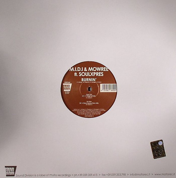 M.I.D.I. & Mowree Feat. SoulXpres - Burnin' | Sound Division (SD 0164) - 2