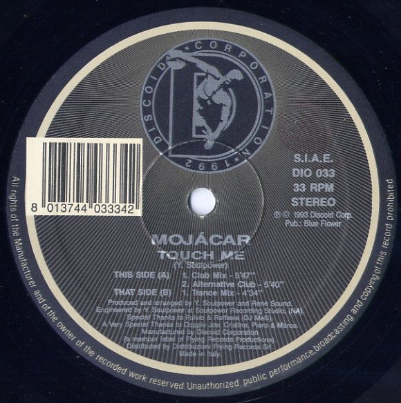 Mojácar - Touch Me | Discoid Corporation (DIO 033) - 2 Mojácar - Touch Me | Discoid Corporation (DIO 033) - 2
