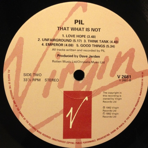 PIL - That What Is Not | Virgin (V 2681) - 4