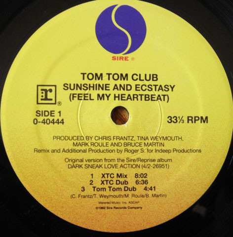 Tom Tom Club - Sunshine And Ecstasy | Sire (0-40444) - 3 Tom Tom Club - Sunshine And Ecstasy | Sire (0-40444) - 3