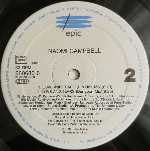 Naomi Campbell - Love And Tears | Epic (660680 6) - 4 Naomi Campbell - Love And Tears | Epic (660680 6) - 4