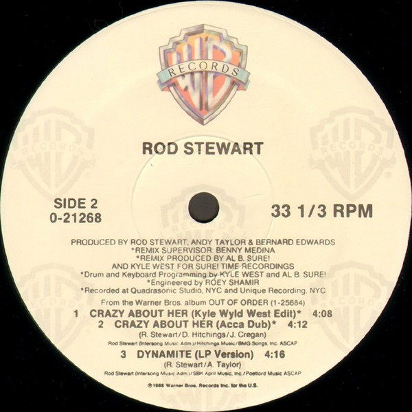Rod Stewart - Crazy About Her | Warner Bros. Records (0-21268) - 2 Rod Stewart - Crazy About Her | Warner Bros. Records (0-21268) - 2