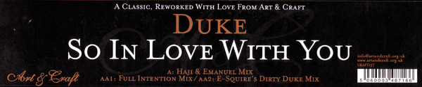 Duke - So In Love With You | Art & Craft Recordings (CRAFT15T) - 4 Duke - So In Love With You | Art & Craft Recordings (CRAFT15T) - 4