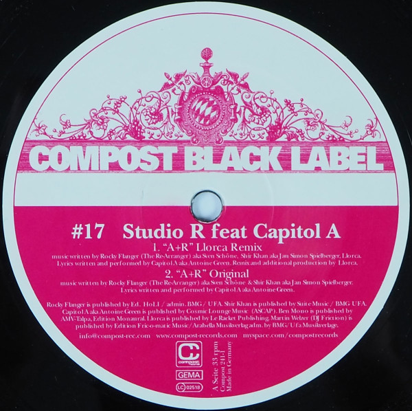 Studio R Feat. Capitol A - A+R | Compost Records (Compost 241-1)