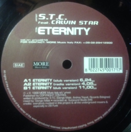 S.T.C. Feat. Calvin Star - Eternity | More Music Italy (Priveè010)